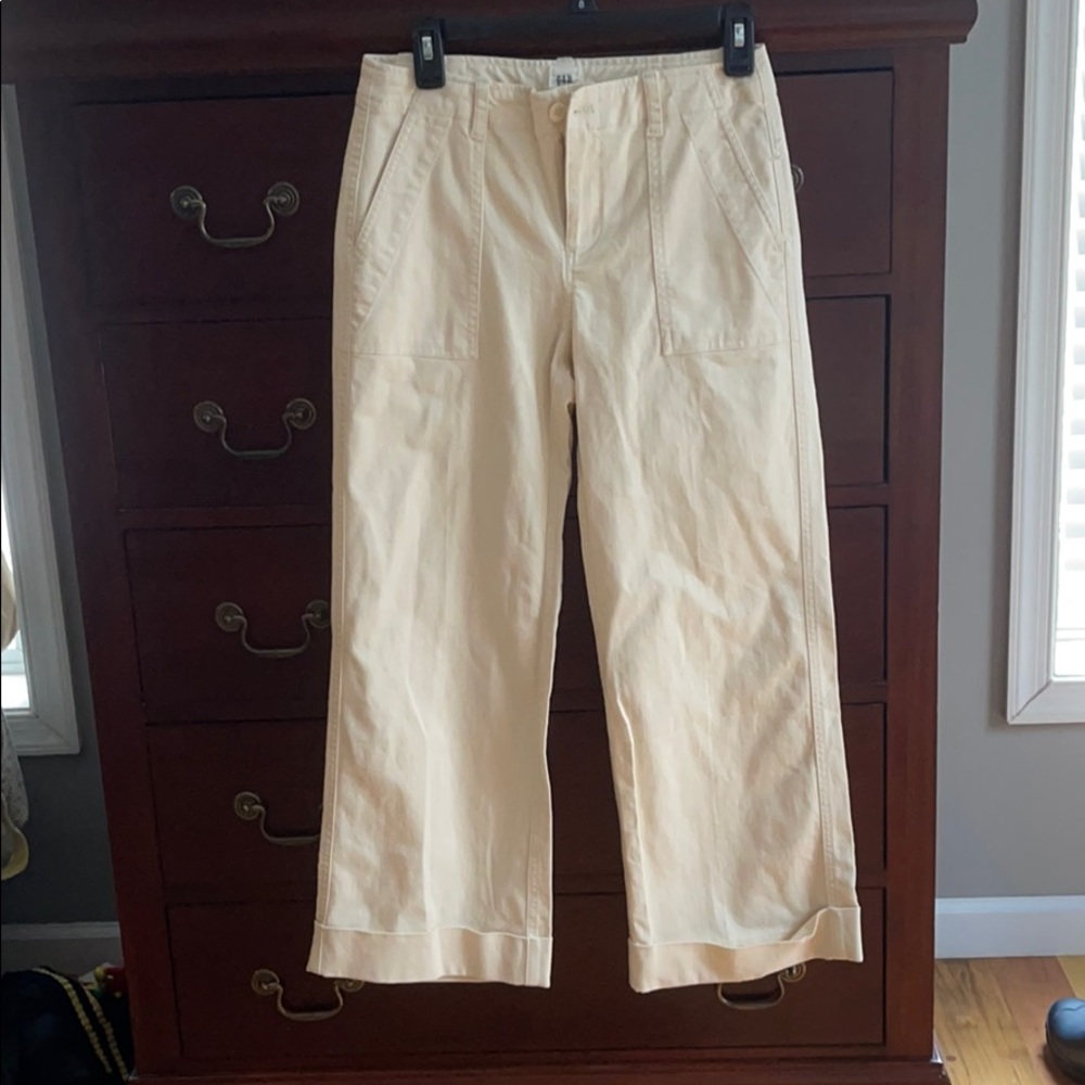 Gap Ivory wide leg pants
